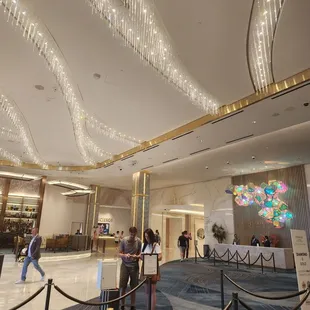 Inside the lobby.