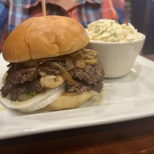 The advertised way.  Grilled onions, mushrooms and all the fixins.