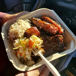 Chicken and rib combo