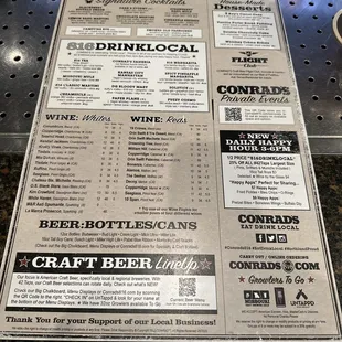Drink Menu