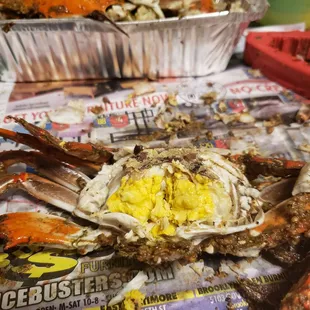 Steamed crabs..taken home.