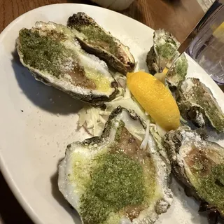 Grilled Pesto Oysters