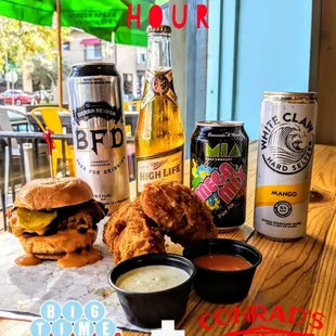 Friday Happy Hour with free food from local restaurants.