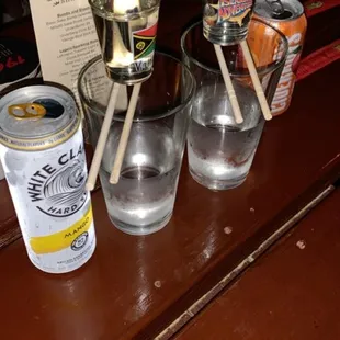 Sake and white claw bombs!