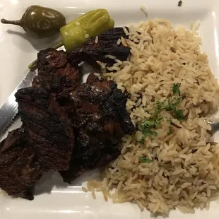 Steak Tips and Rice