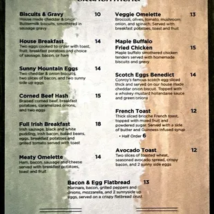 Brunch Menu