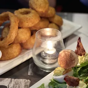 Onion Rings and Deviled Eggs
