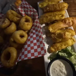 Fried Pickles &amp; Onion Rings