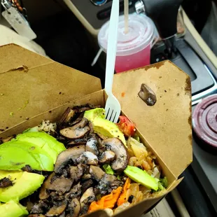 Bella Wrap Made as a salad with avocado
