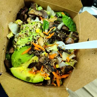 Bella Wrap Made as a salad with avocado