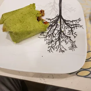 a piece of food on a plate