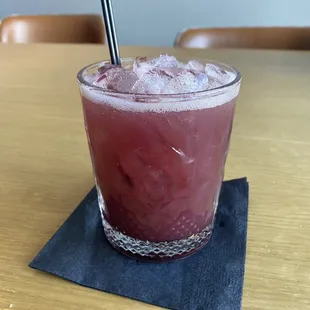 a close up of a drink in a glass