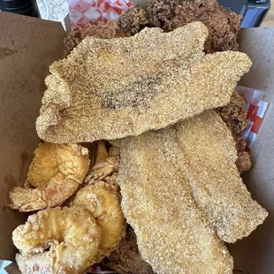 Big Daddy!  Catfish, shrimp, wings, and fries!