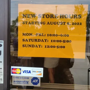 New fall hours