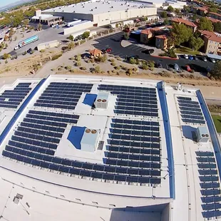 CST's array at the JCC of Albuquerque. Other commercial projects include Albuquerque Academy, the SunPort Airport, and the VA Hospital.