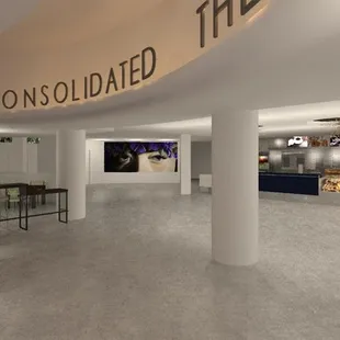 the interior of the building