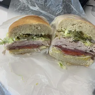 Pastrami &amp; Turkey with everything $7.75