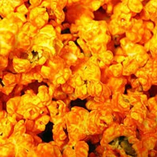 a close up of a bunch of popcorn