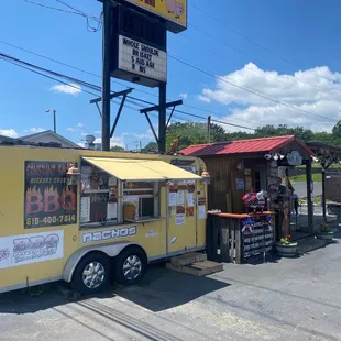 a yellow food truck