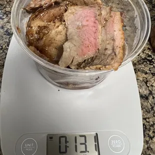 &quot;One?&quot; Pound of brisket with juice