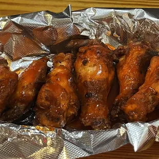 chicken wings in foil