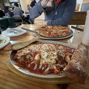 Chicken Parmesan with fettuccine!