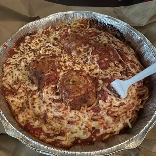 Spaghetti with meatballs