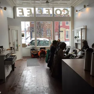 View facing the front of the store - I love these big windows!