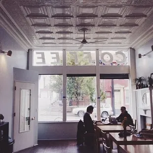 from the espresso bar looking out