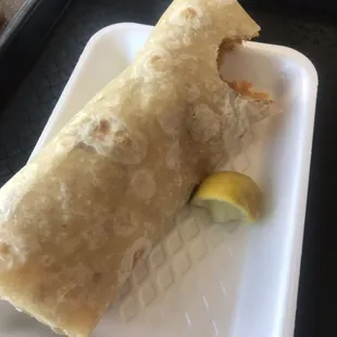 &quot;Where&apos;s the shrimp?&quot;  Shrimp diablo burrito ??? With like four shrimp inside... PASS