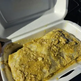 Chile Verde combination burrito