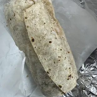 Green chile breakfast burrito