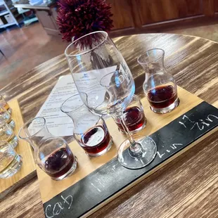 Red flight tasting $10