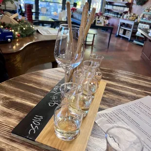 White flight tasting $10