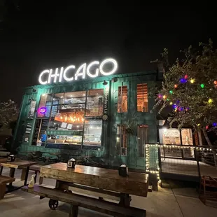 outside at night