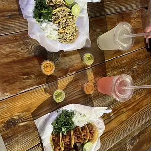 Chicken Tacos, Tacos Al Pastor, Cucumber Lemonade, Strawberry Lemonade