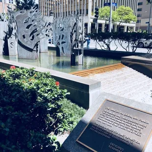Reflection Pool in front of the bank on King and Bishop Streets