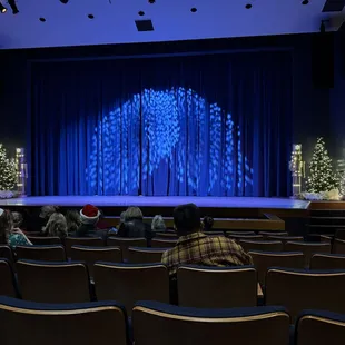 Pre show stage during the holidays