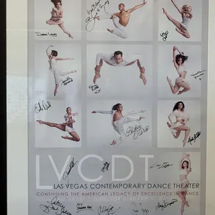A signed cast photo in the lobby of the West Las Vegas Library.