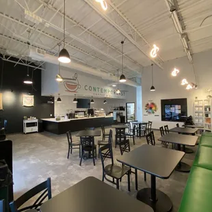 Dining room with booth, table and counter seating
