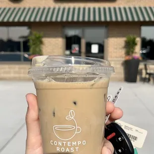 Clementine blueberry latte