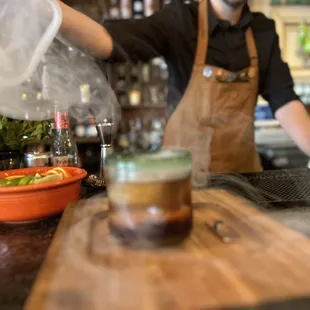 Smoked tequila old fashioned