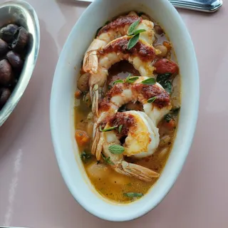 Shrimp al Forno con Fagioli