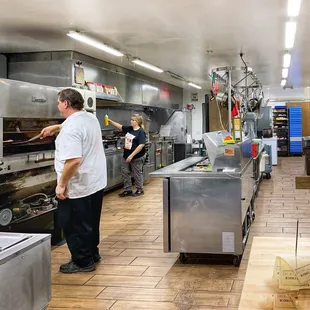 Special rotating oven and TLC makes their pizza pie great!