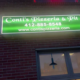 Conti's Pizzeria and Pit LED sign 1000 Killarney Dr. Pittsburgh, PA 15234  (Castle Shannon)
