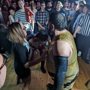 Grief counseling, referee, wrestlers