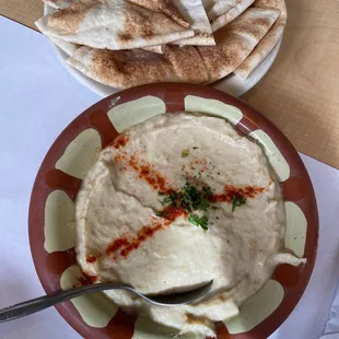 Baba Ghanouj and pita