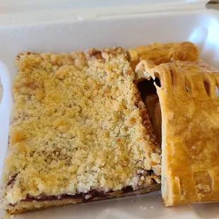 Cherry strausel &amp; apple strudel