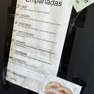 menu, donuts