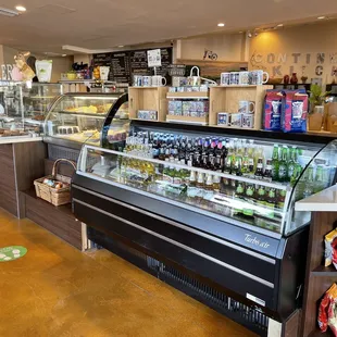 a display of beverages